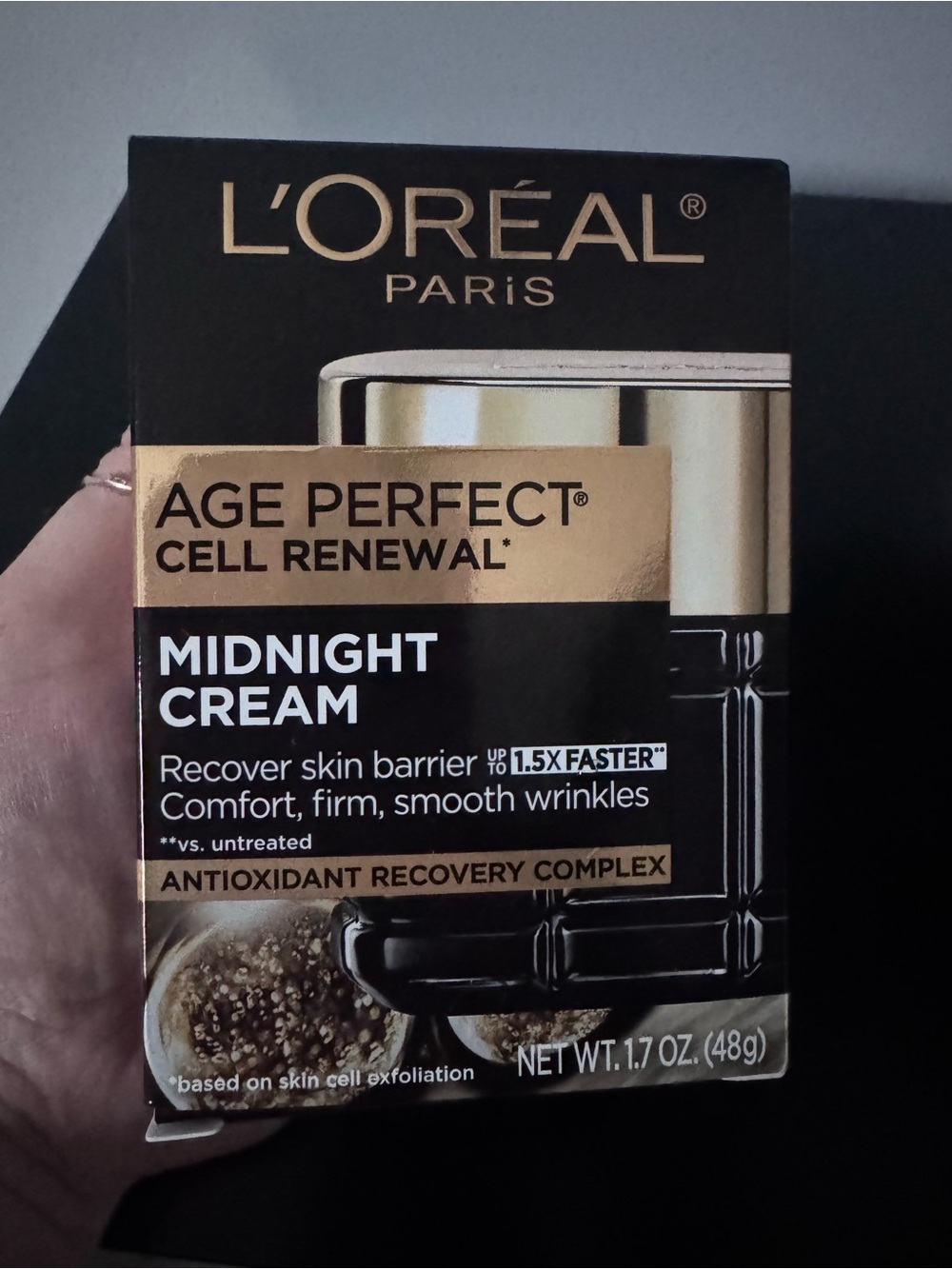 L'Oreal Age Perfect Midnight Cream - Black & Gold Packaging